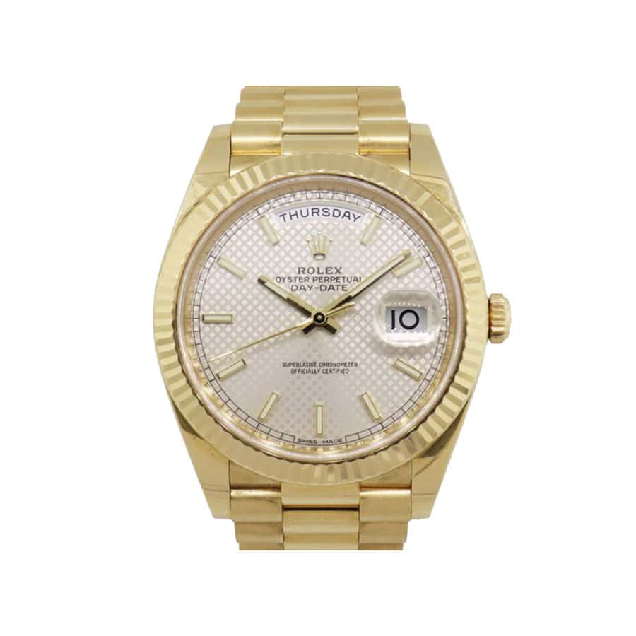 Rolex Diogonal Silver Replica