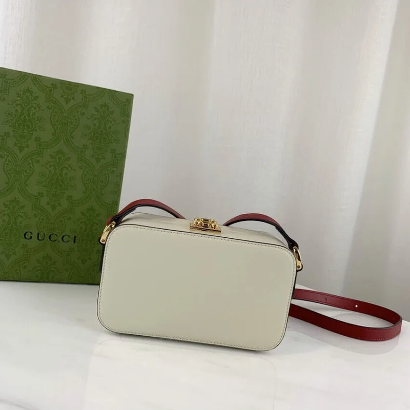 Gucci Interlocking G Mini Bag In White Leather 658230