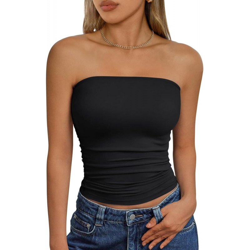 AURETOP Women's Tube Tops Cute Summer Sexy Bandeau Going Out