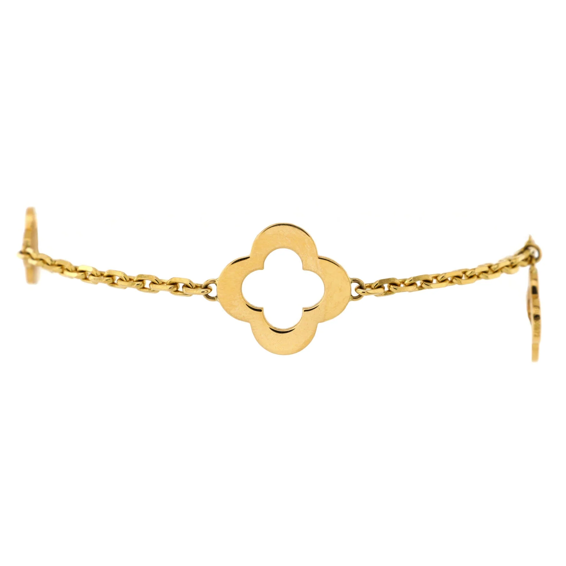 Byzantine Alhambra 3 Motifs Bracelet 18K Yellow Gold