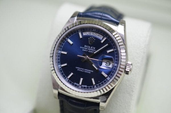 Rolex Leather Blue Replica