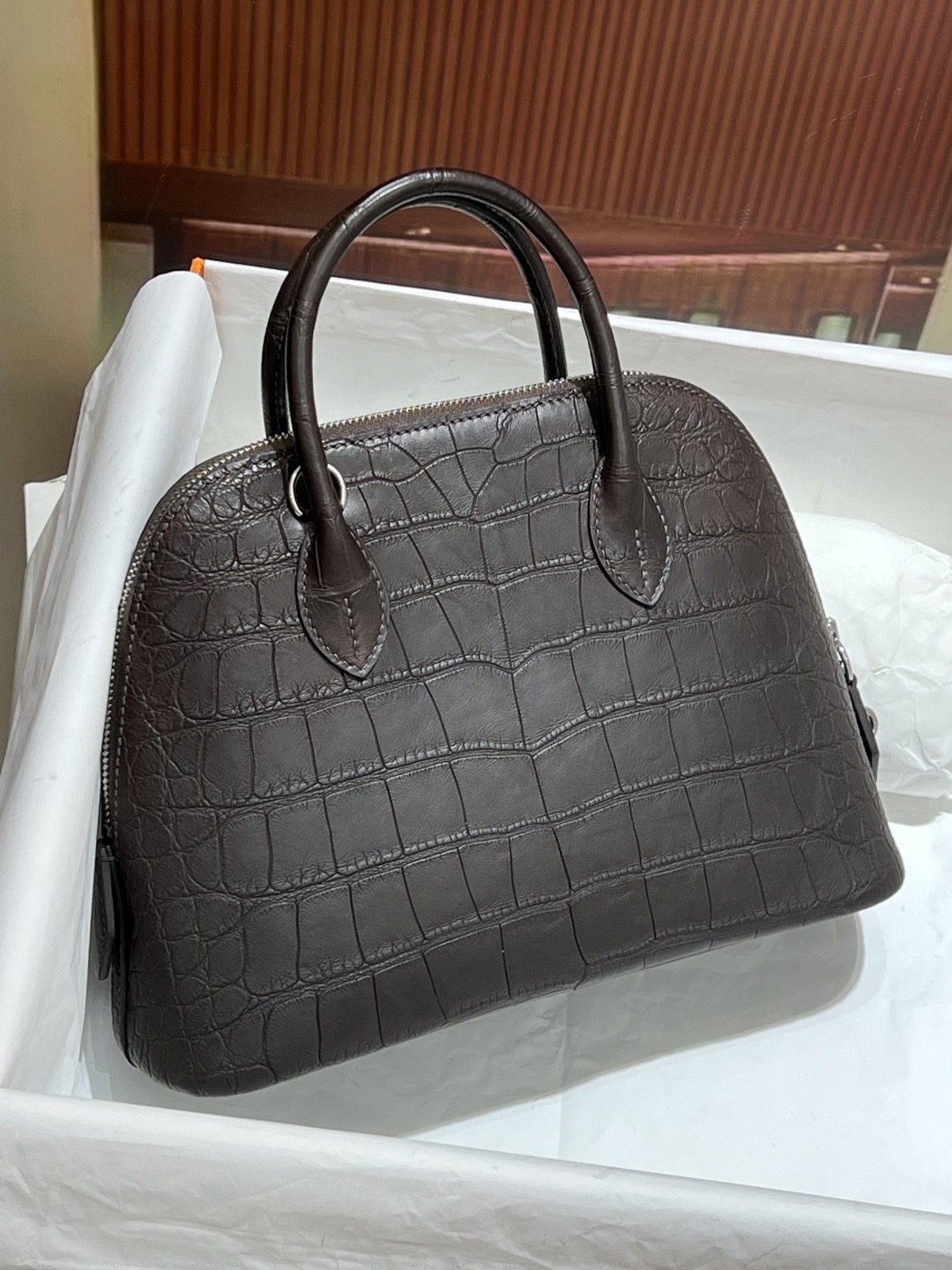 Bolide 25CM Matte crocodile leather