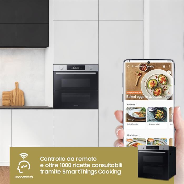 SAMSUNG - Forno incasso elettrico NV7B45403BS/U5 Classe A+-STSS Nero