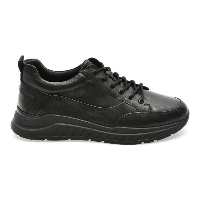 Pantofi sport EPICA negri, 58619, din piele naturala