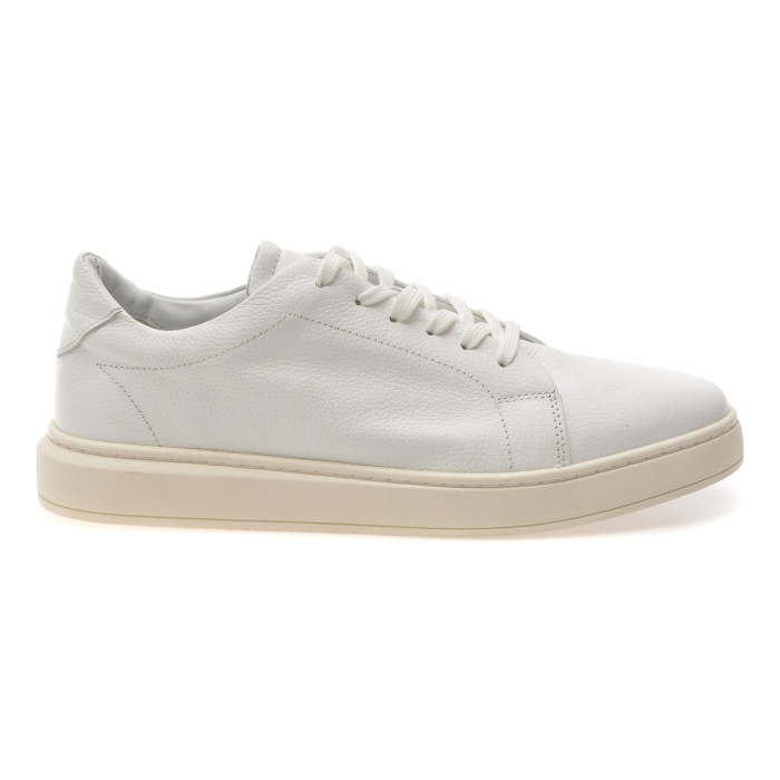 Pantofi sport BULETTI albi, 7162, din piele naturala