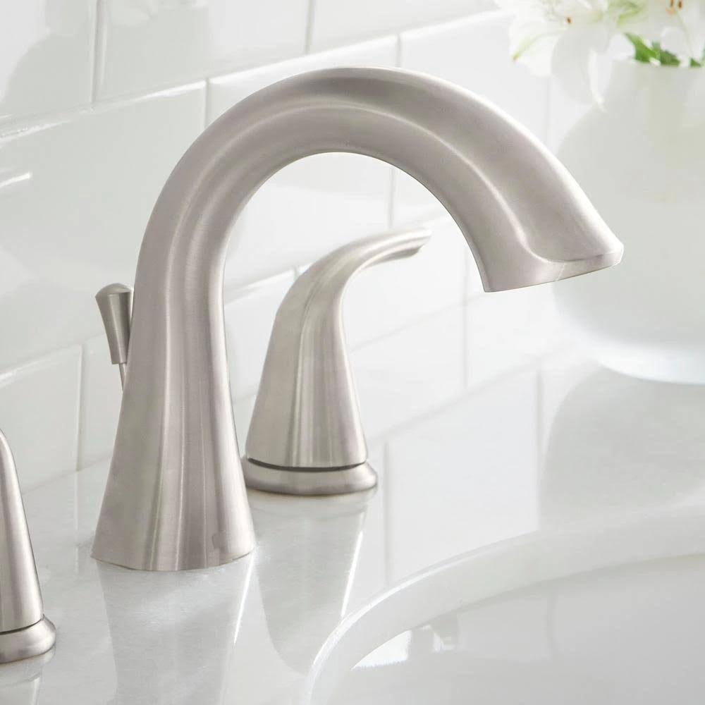 Irena 8 in. Widespread 2-Handle Bathroom Faucet in Brushed Nickel