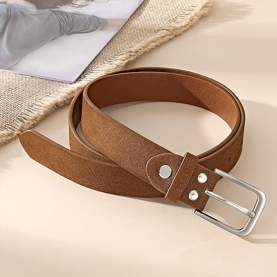 BELTIQUE Women Casual Leather Belt for Jeans Pants
