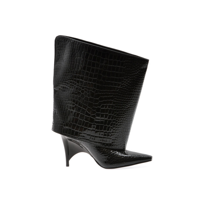 Cizme elegante EPICA negre, A0910, din piele ecologica