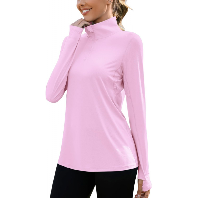 AURETOP Women's 1/4 zip UPF 50+ Sun Shirt SPF Long Sleeve