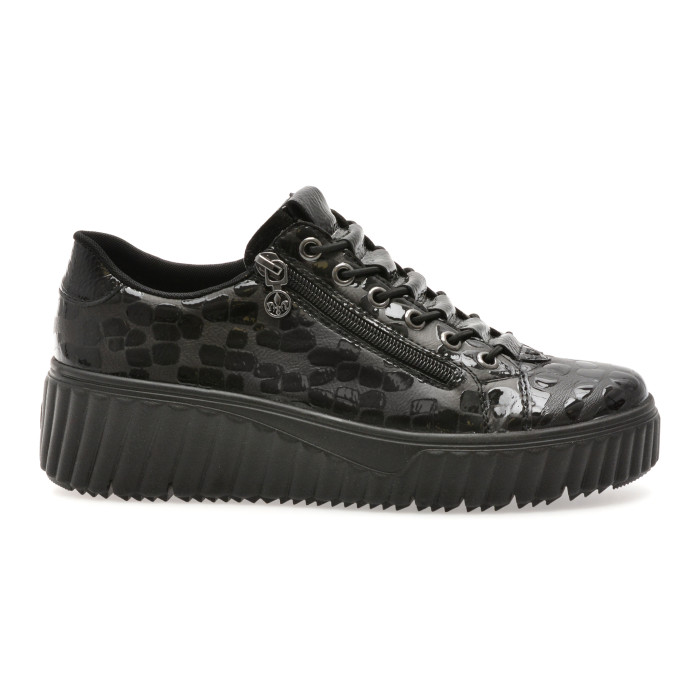Pantofi sport RIEKER negri, N2555, din piele ecologica