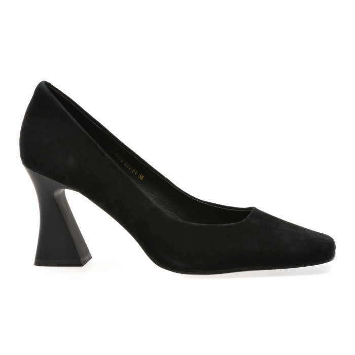 Pantofi eleganti EPICA negri, 5413, din piele intoarsa