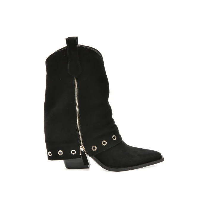 Ciocate elegante FLAVIA PASSINI negre, 38490, din piele intoarsa