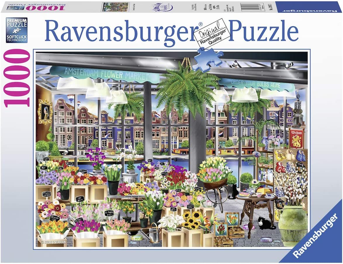 Wanderlust Collection Amsterdam Flower Market 1000 Piece Puzzle
