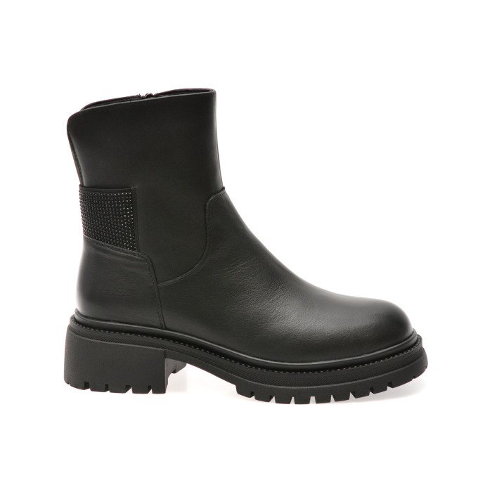 Ghete EPICA negre, DX83516, din piele naturala