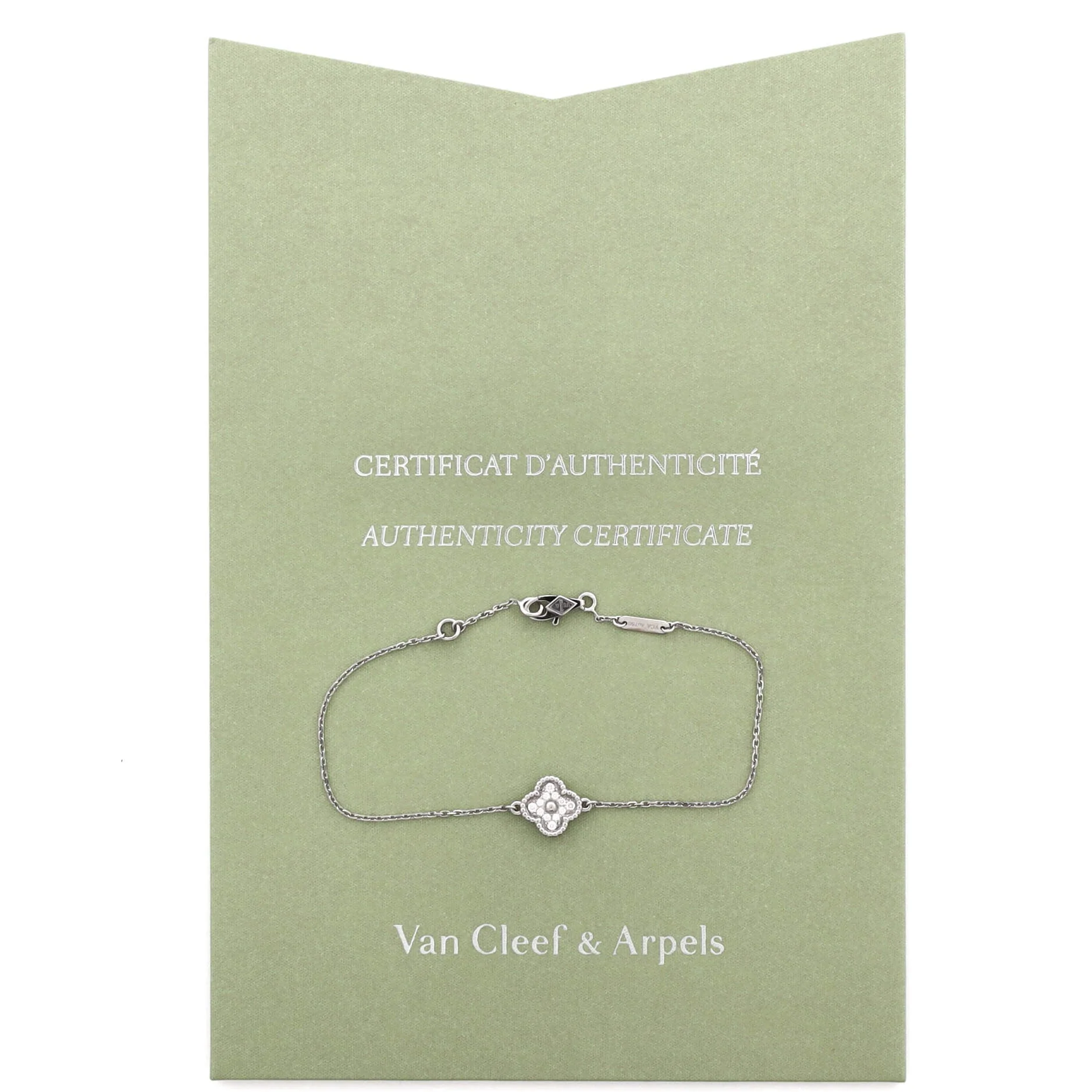 Sweet Alhambra Bracelet 18K White Gold and Diamonds