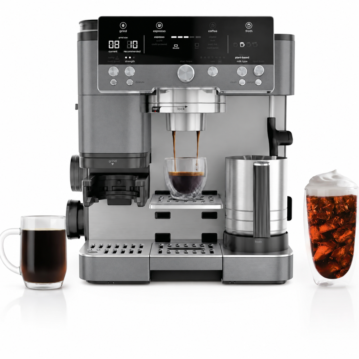 🔥Clearance Sale🔥Luxe Café Premier 3-in-1 Espresso Machine – Espresso, Drip Coffee & Cold Brew