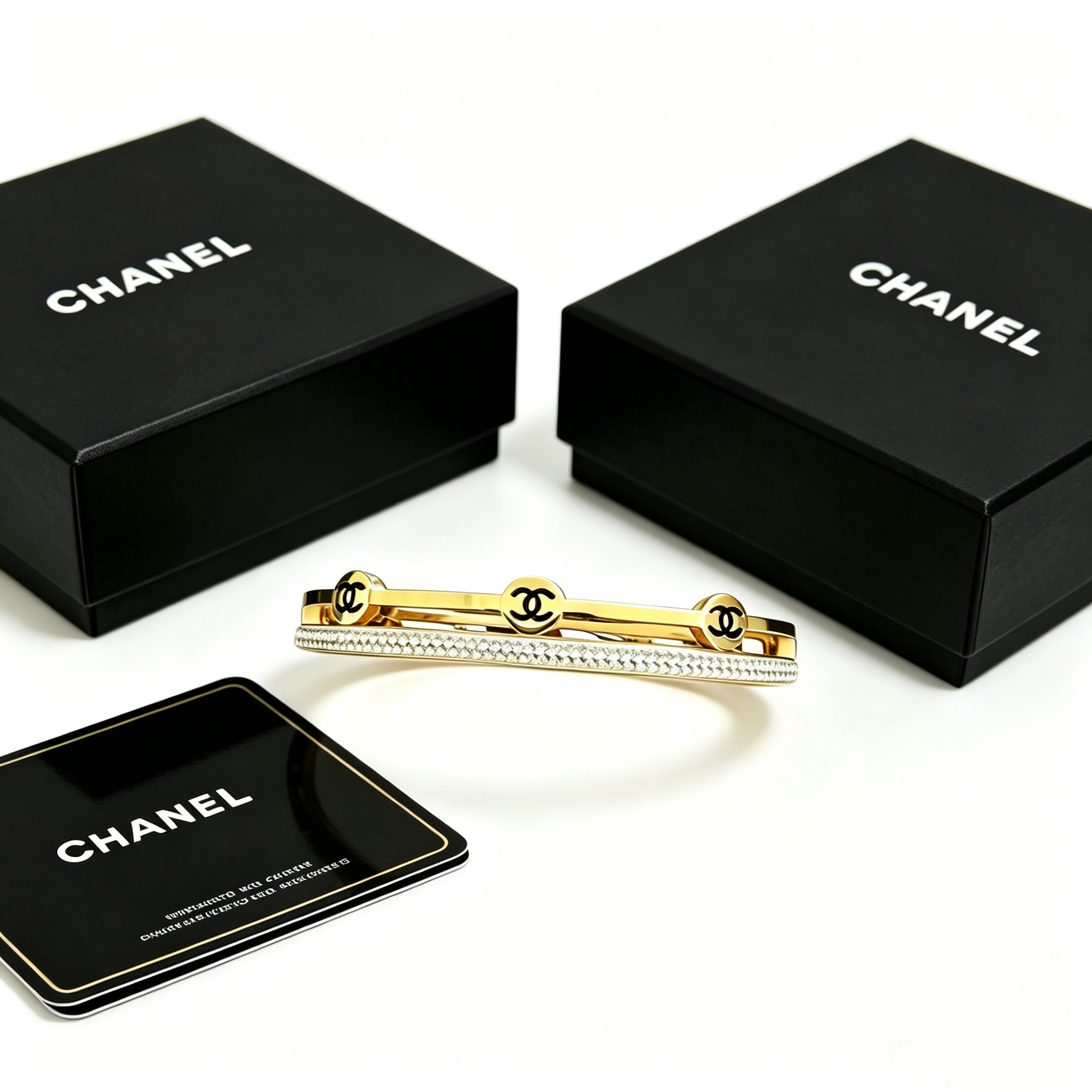 XNE—Double-layer Black Label Metal Bangle