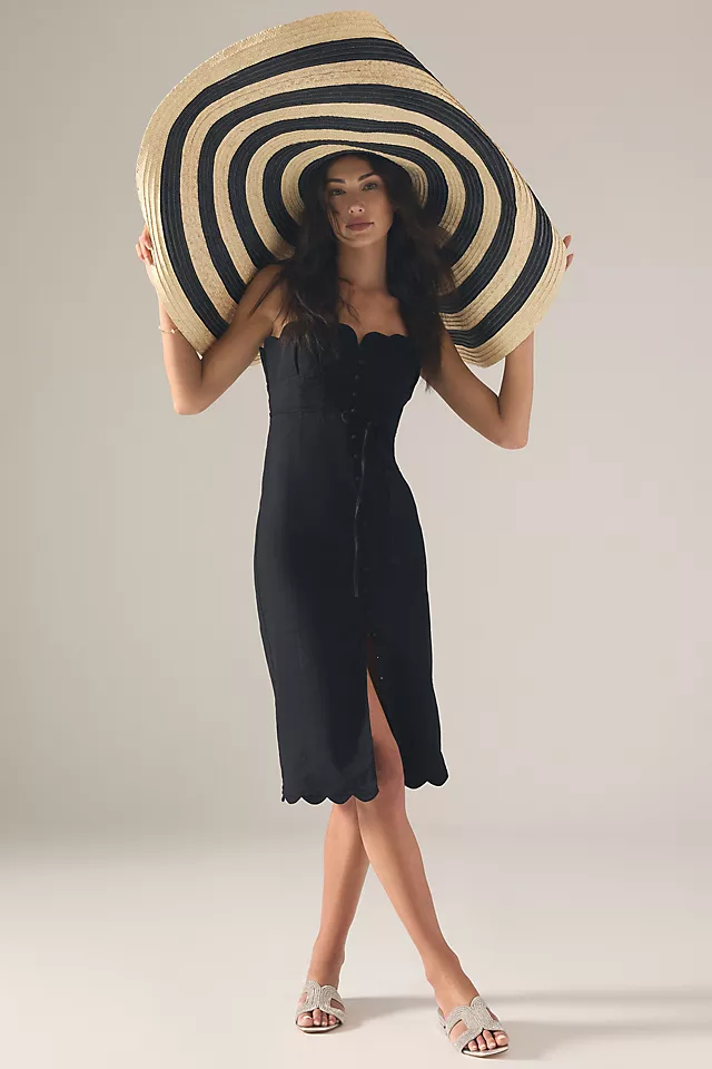 Sweetheart Midi Dress BLACK