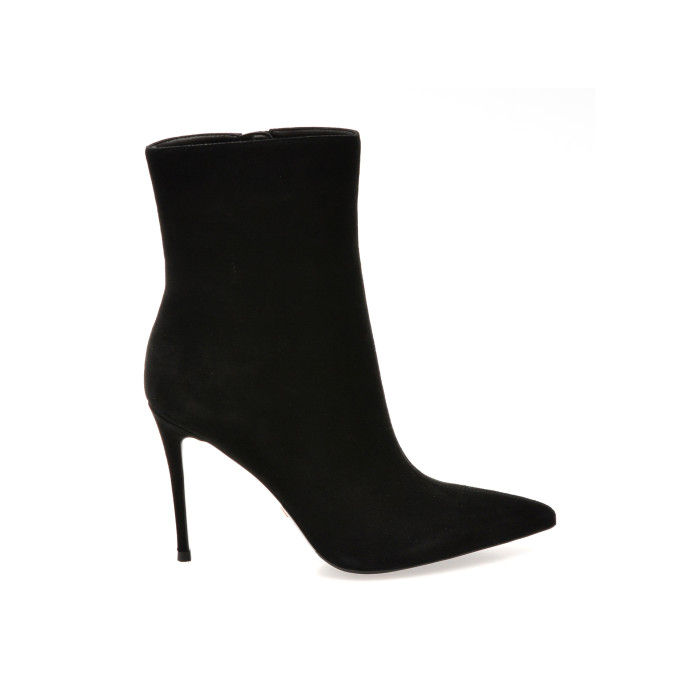 Botine elegante EPICA PREMIUM negre, 2466T, din piele intoarsa