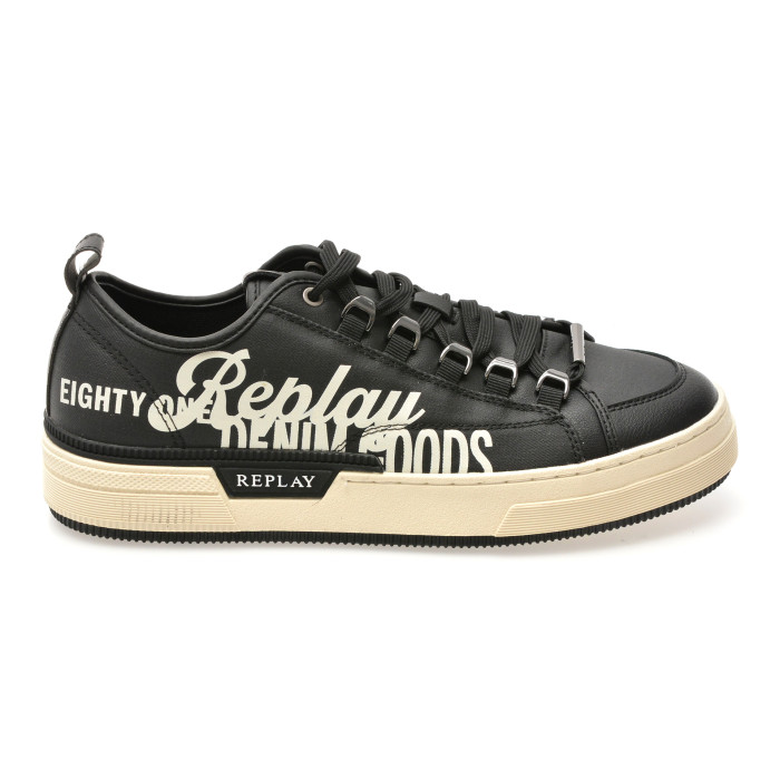 Pantofi sport REPLAY negri, MZ6R12T, din material textil