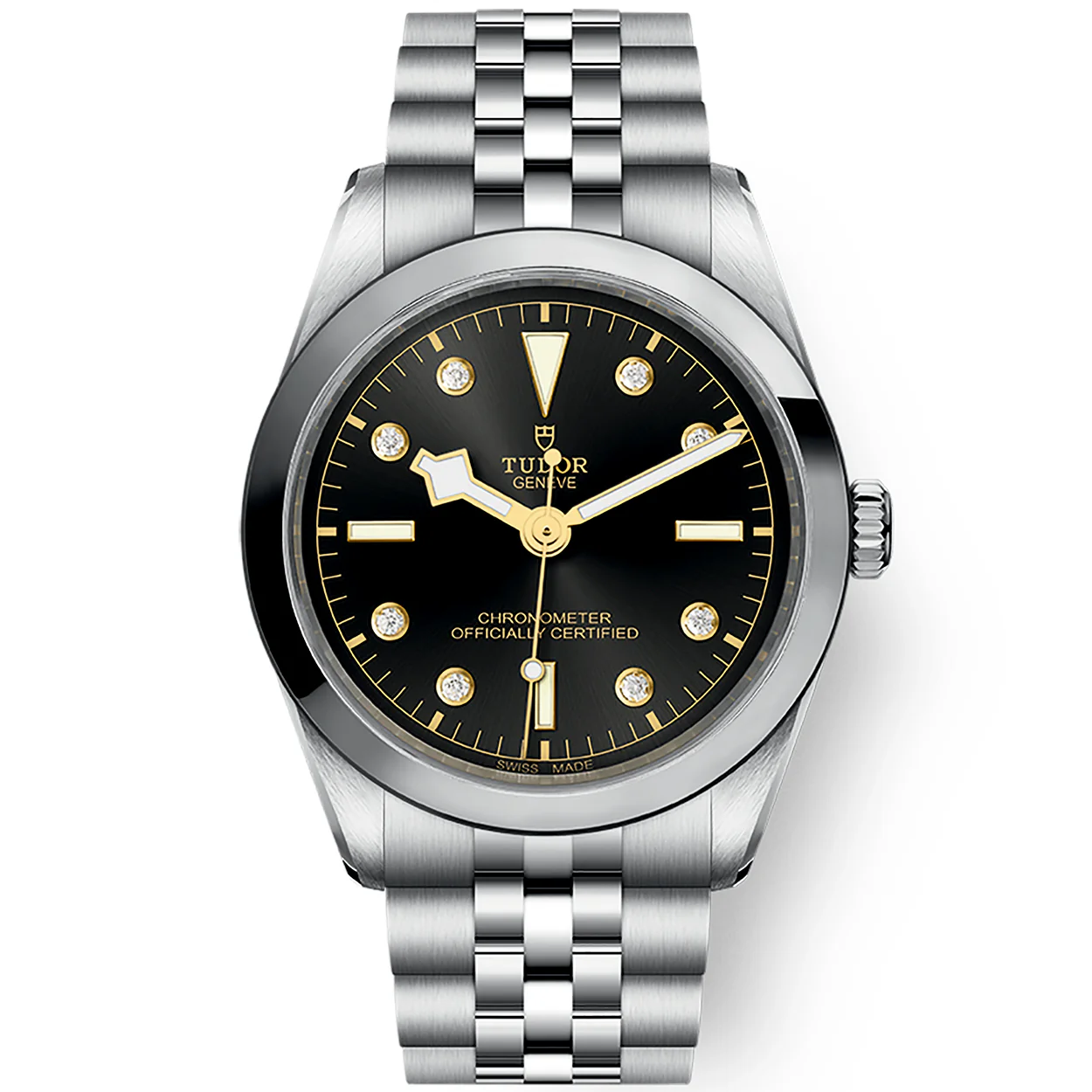 Black Bay 36mm Anthracite Diamond Set Dial Bracelet Watch