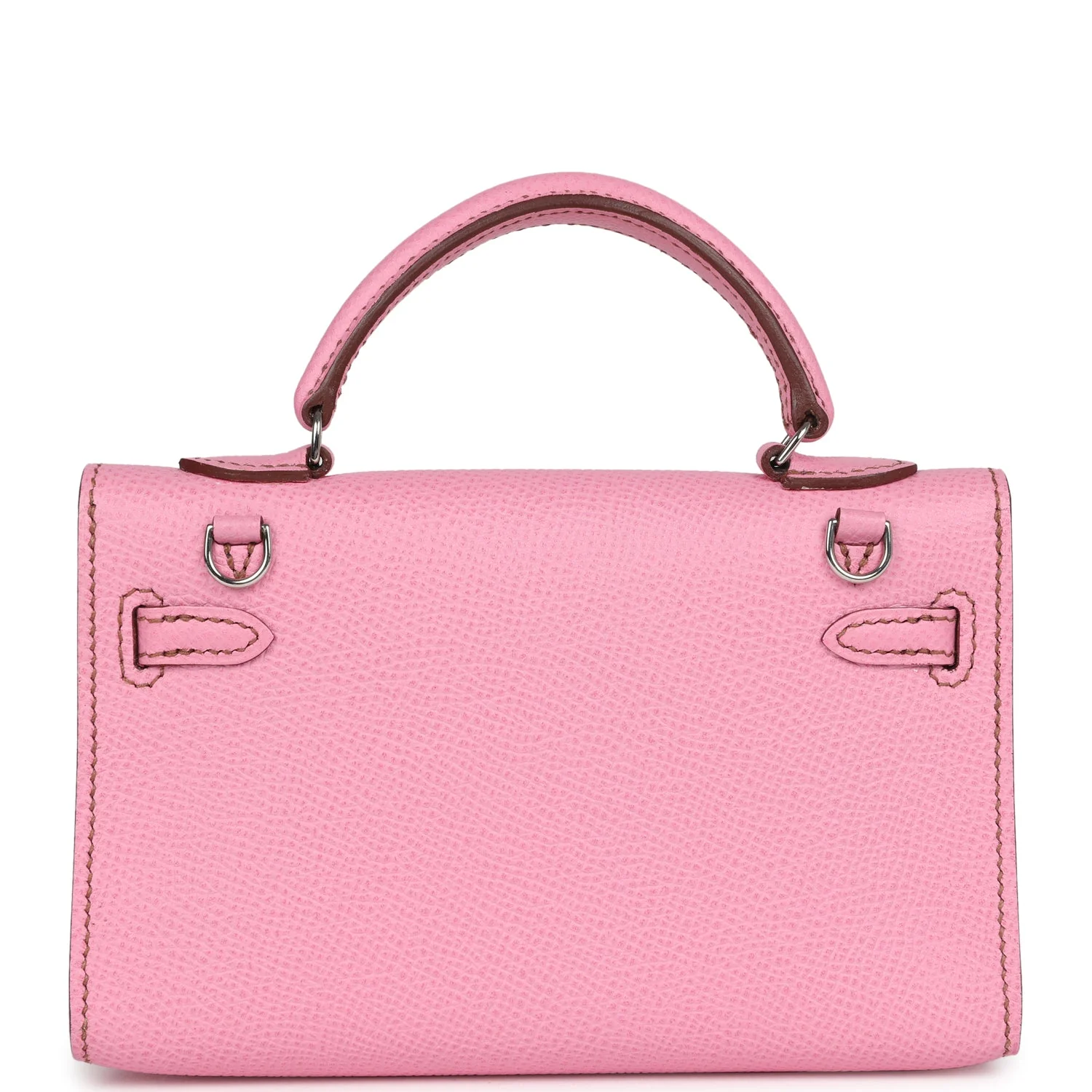 Hermes Micro Kelly 15 Bubblegum Epsom Palladium Hardware