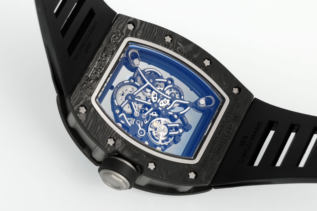 Richard Miller RM 055 RMUL2 NTPT Carbon Fiber Black Rubber Strap