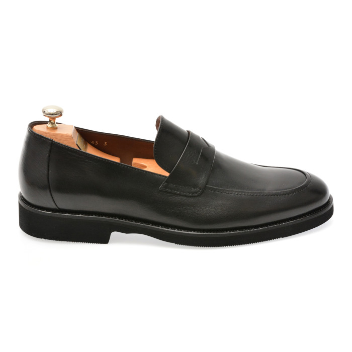 Mocasini eleganti LE COLONEL negri, 44705, din piele naturala