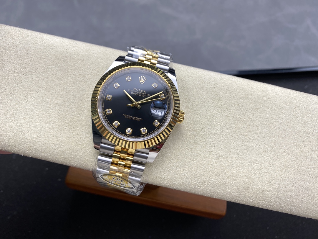 Rolex Datejust 126333 0006 Black Diamond Jubilee 41mm Men's Watch