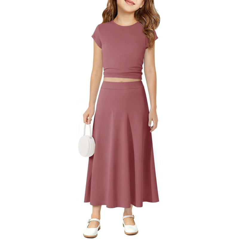 Girls 2 Piece Maxi Skirt Set