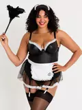 Lovehoney Fantasy Plus Size Deluxe Wet Look French Maid Costume