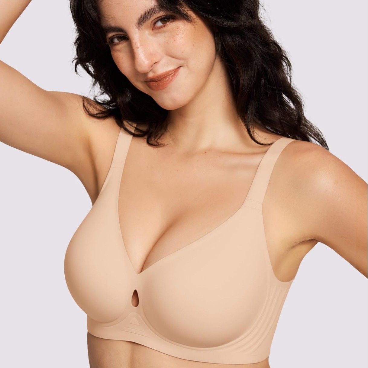 Bestselling plus-size bra, Amazon seamless underwear, soft support jelly bra, comfortable wire-free bra