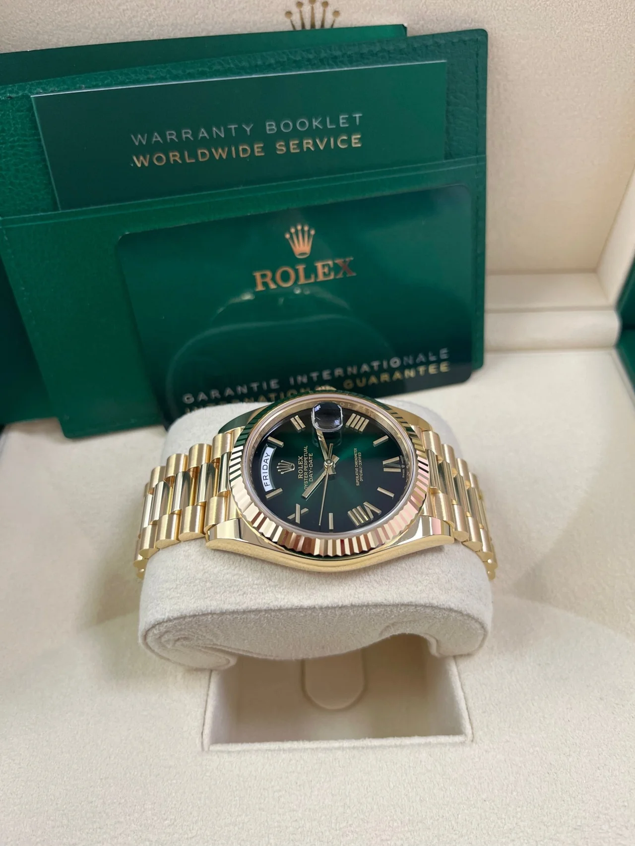 Rolex Day Date 40 Yellow Gold Green Ombre Dial M228238 00691