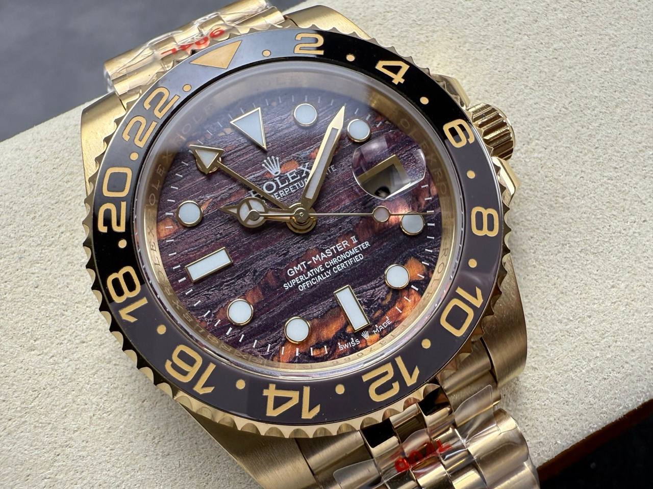 2025 Rolex GMT Master II 18 kt Yellow Gold m126718grnr 0002 40 mm Replica