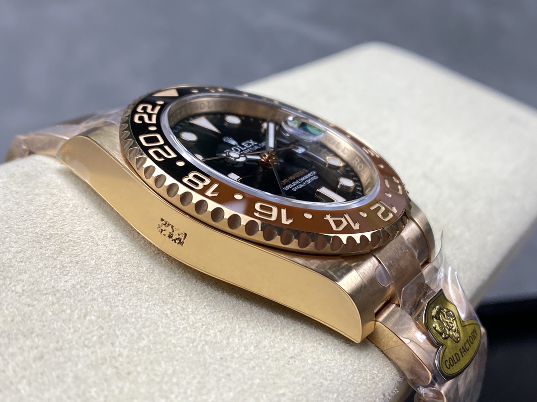 Rolex GMT-Master II 126715CHNR Black Dial Everose case 40MM Mens Replica Watch