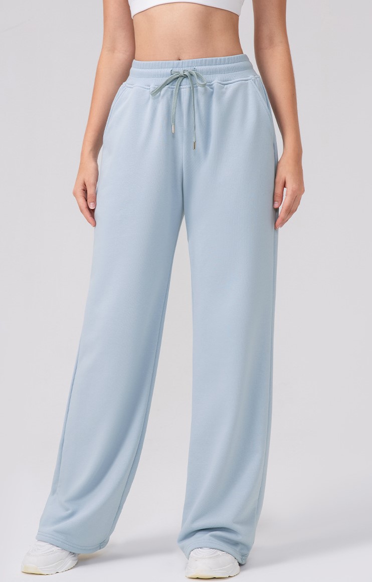 Women's Autumn/Winter High-Waisted Drawstring Wide-Leg Sweatpants, Loose Fit, Casual, Yoga, Fitness, Running Pants