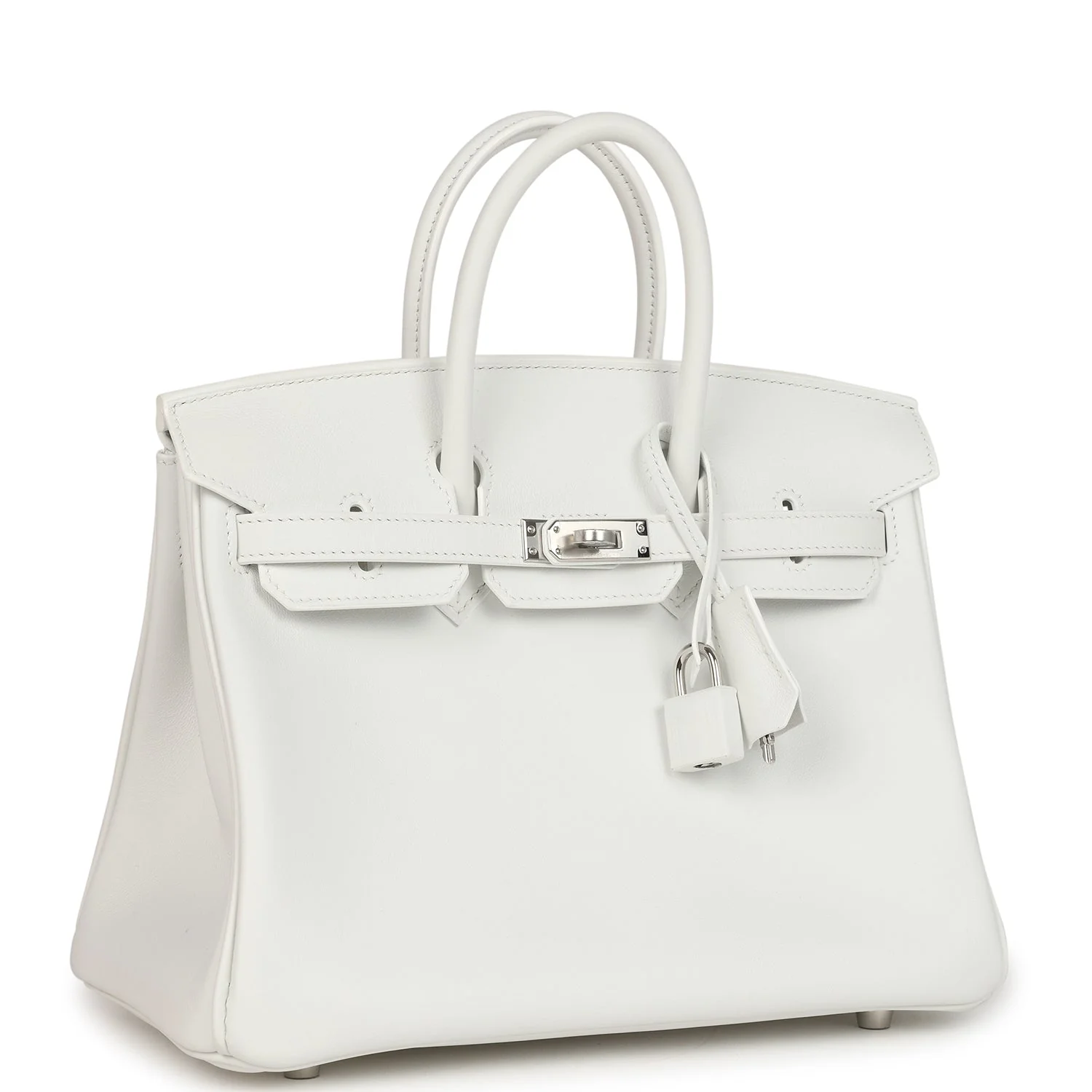 Hermes Birkin 25 New White Swift Palladium Hardware