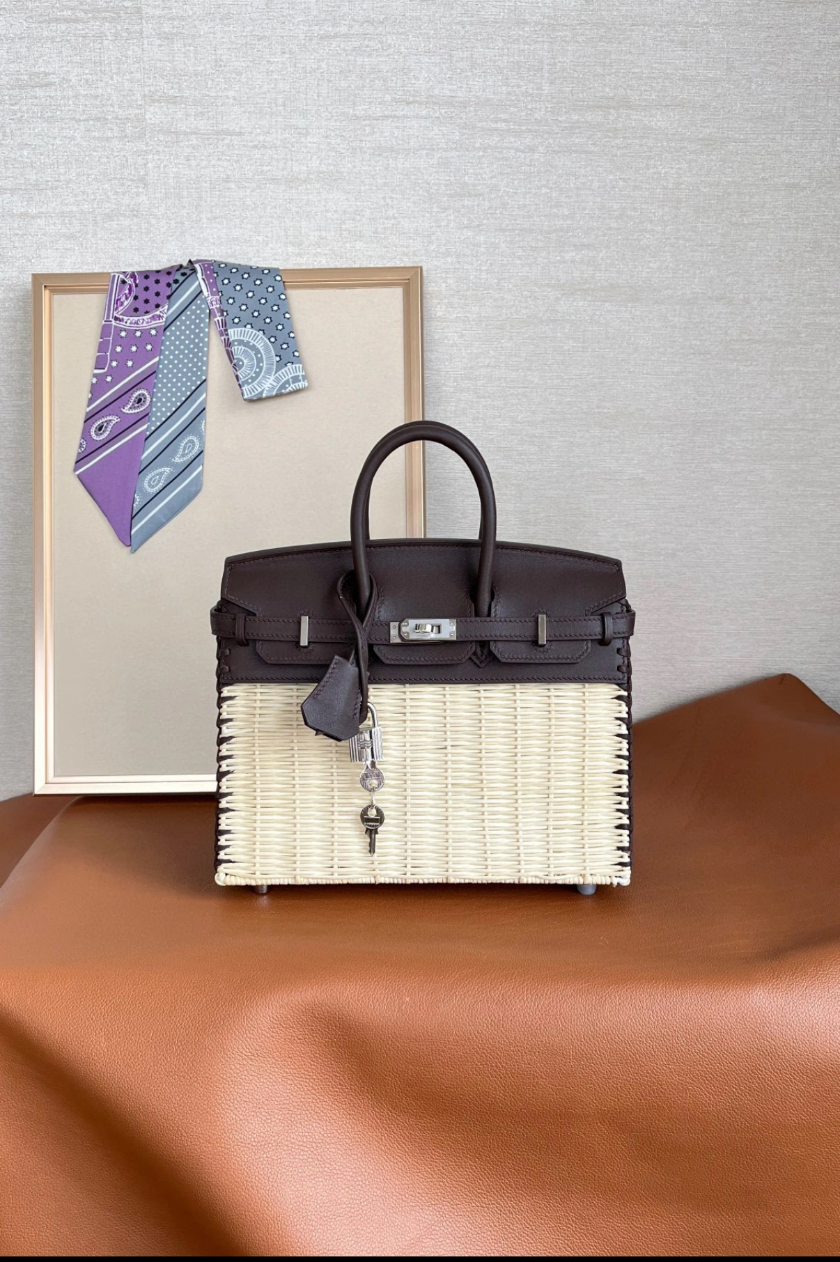 Hermès Picnic Sellier Birkin 25 Framboise Swift Palladium Hardware customization