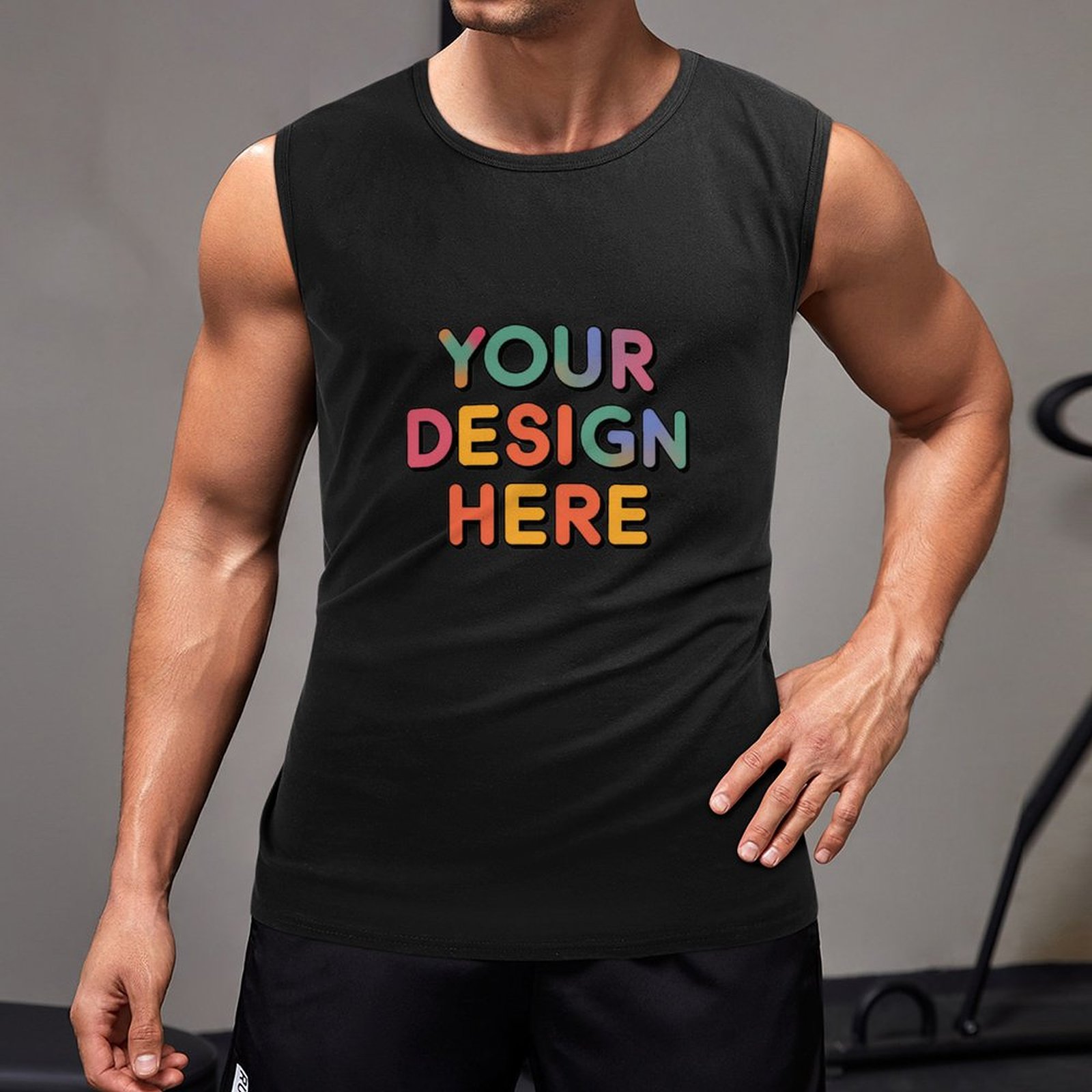 Personalized Custom Men’s Direct Printing Sleeveless Tee