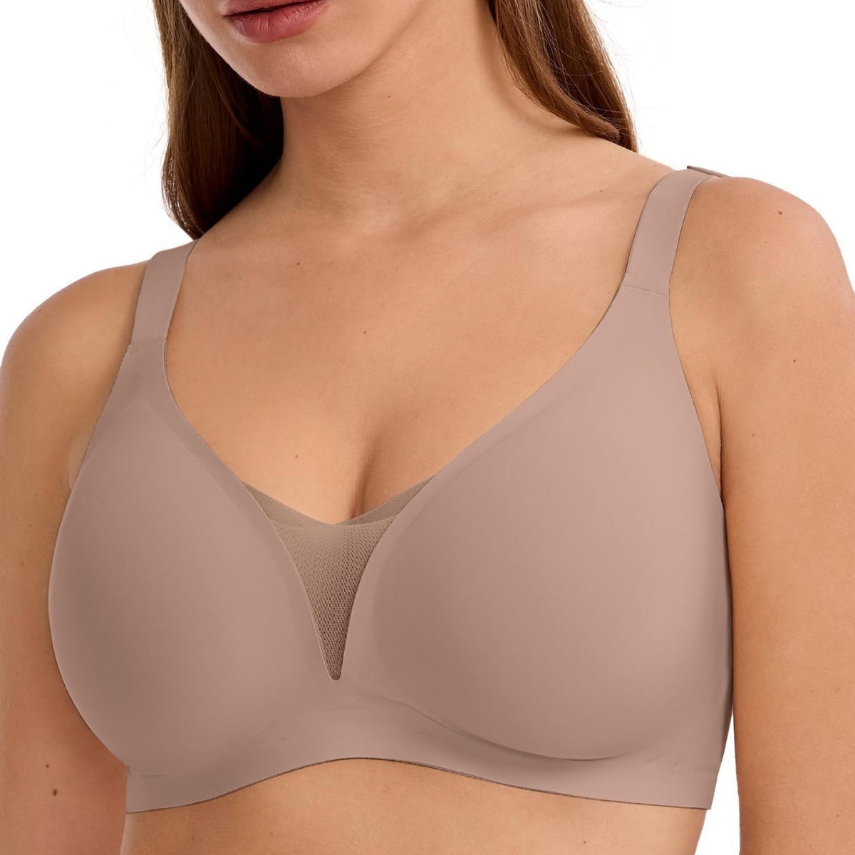 Plus-size underwear, anti-sagging bra, deep V soft support seamless bra, underwear customization factory