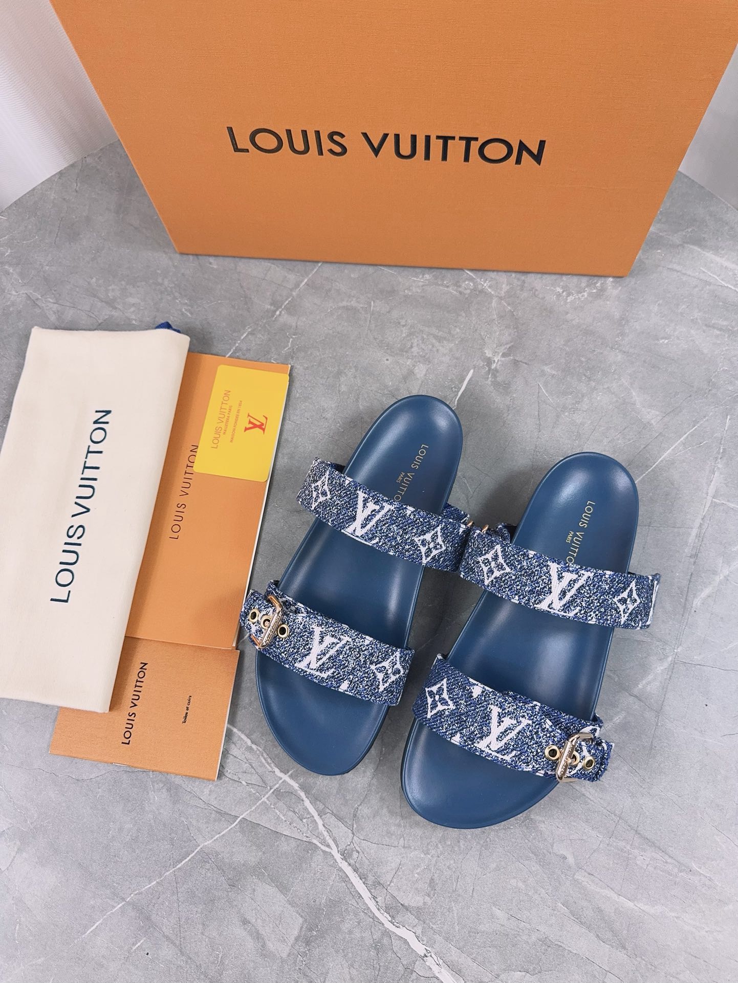 Louis Vuitton Pool Pillow Flat Comfort Slippers Size 36-46