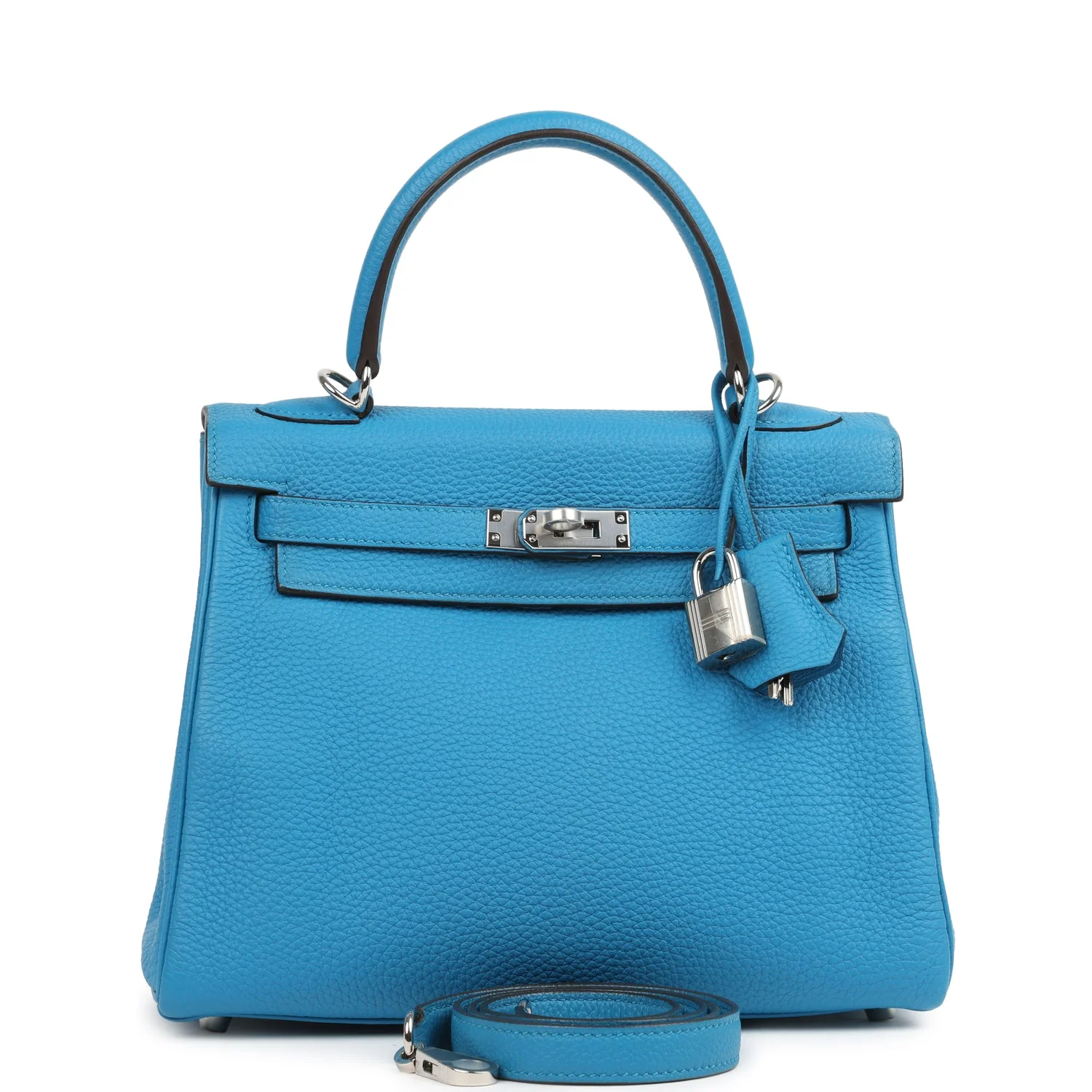 Hermes Kelly Retourne 25 Bleu Zanzibar Togo Palladium Hardware