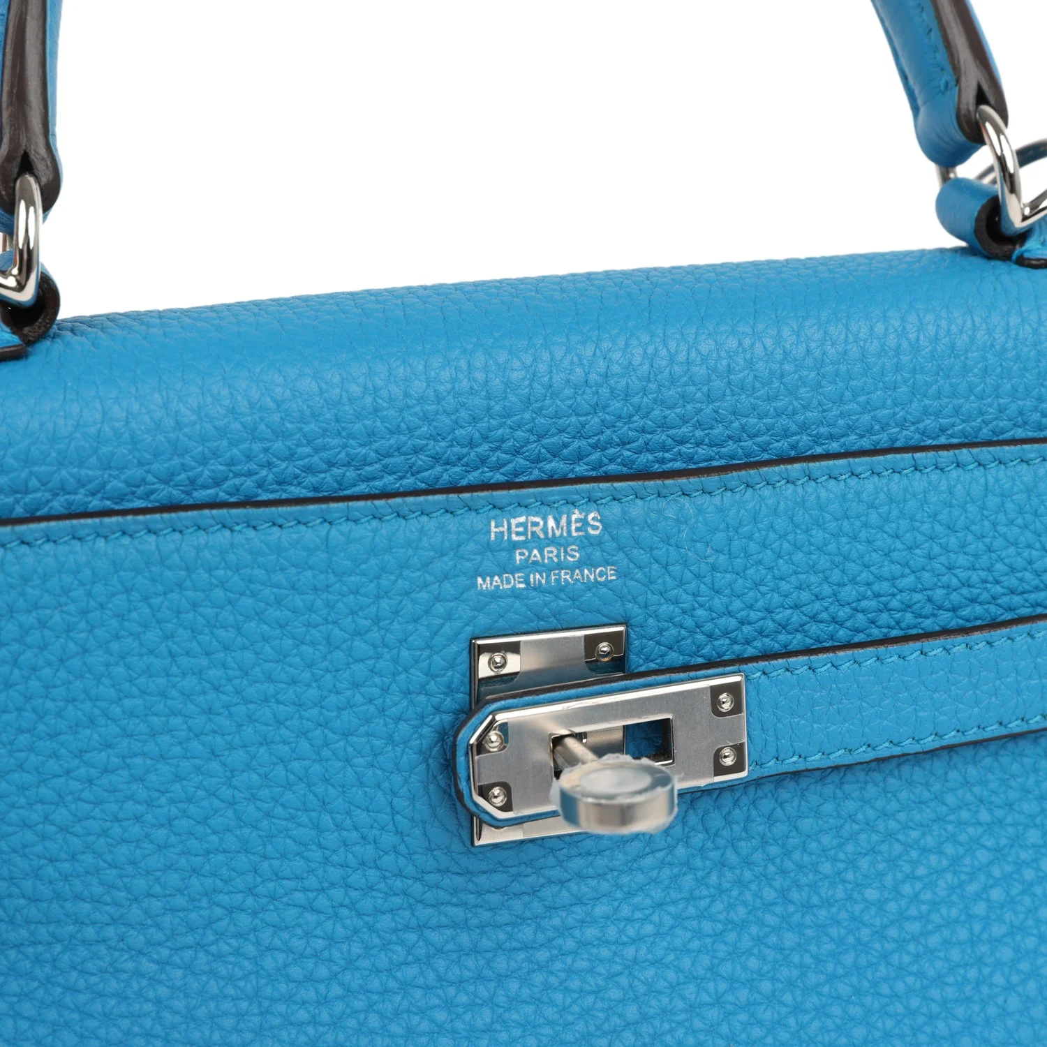 Hermes Kelly Retourne 25 Bleu Zanzibar Togo Palladium Hardware