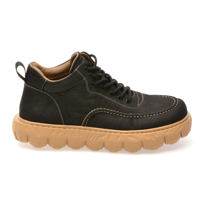 Ghete GRYXX negre, 80017, din piele naturala