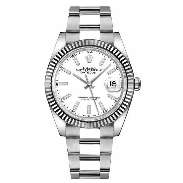 Rolex Datejust 41 White Dial Gold & Steel Men's Watch 126334-0009