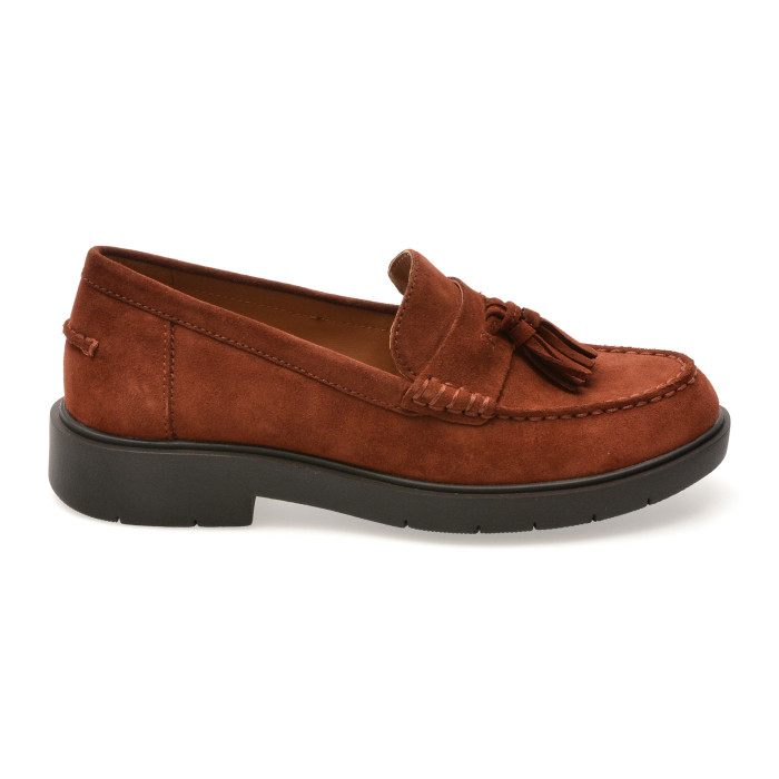 Mocasini GEOX visinii, D26QRC, din piele intoarsa