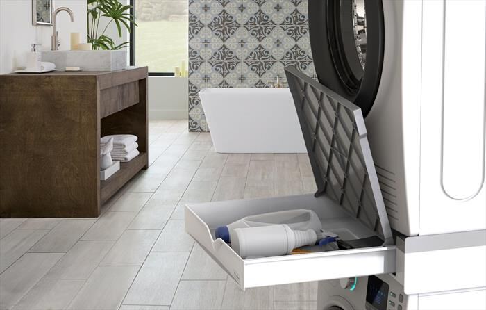 MELICONI - Kit sovrapposizione lavatrice TORRE DUO-Tecnopolimero bianco e grigio