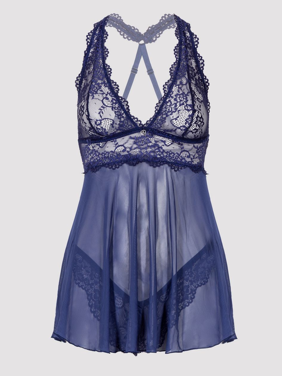Lovehoney Bombshell Blue Lace Babydoll Set