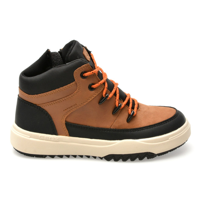 Ghete GEOX maro, J56FMA, din piele ecologica