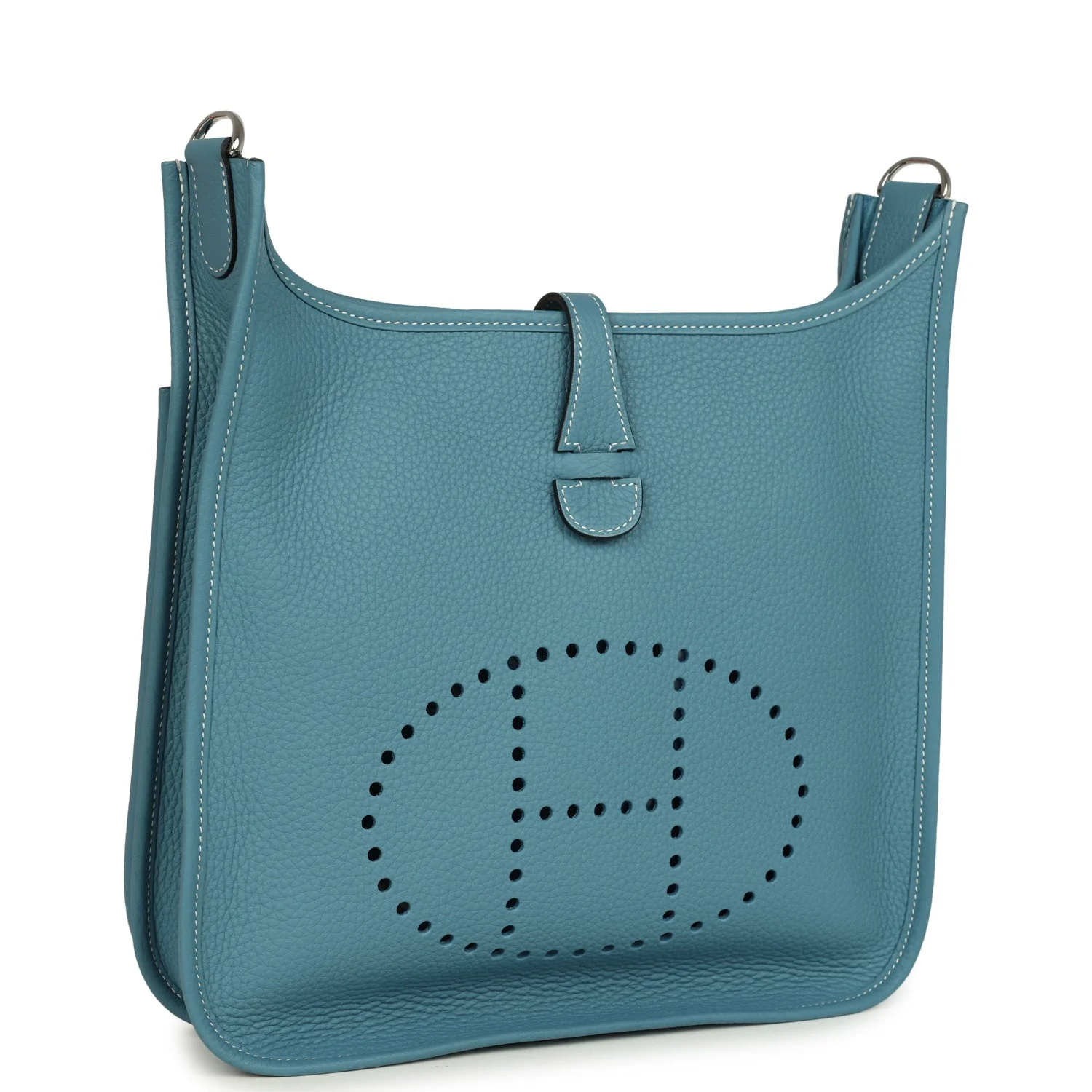 Hermes Evelyne III PM Blue Jean Clemence Palladium Hardware